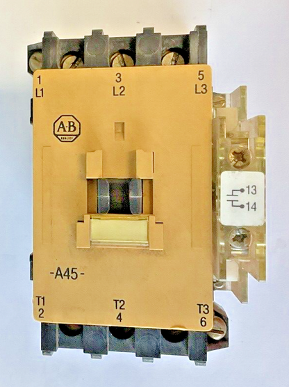 ALLEN BRADLEY 100-A45N*3 CONTACTOR SER.C 45A W/ 195GA10 AUX SER.A