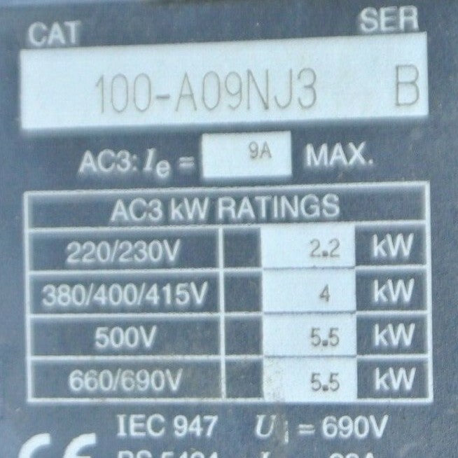 ALLEN-BRADLEY 100-A09NJ3 Series B CONTACTOR / 110-120V COIL