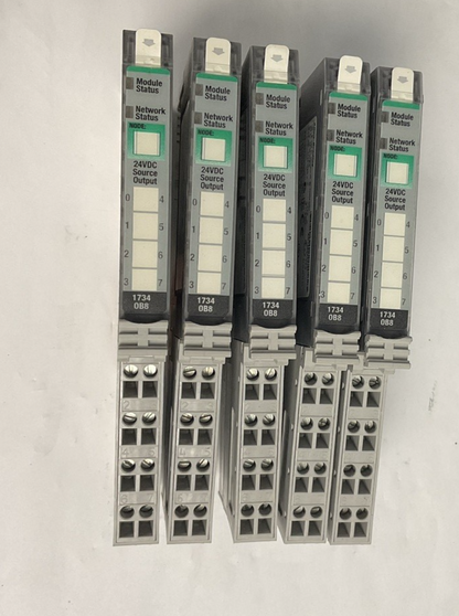 ALLEN BRADLEY 1734-OB8 PLC MODULE SER.C W/1734-MB BASE W/1734-RTB ***LOTOF5***