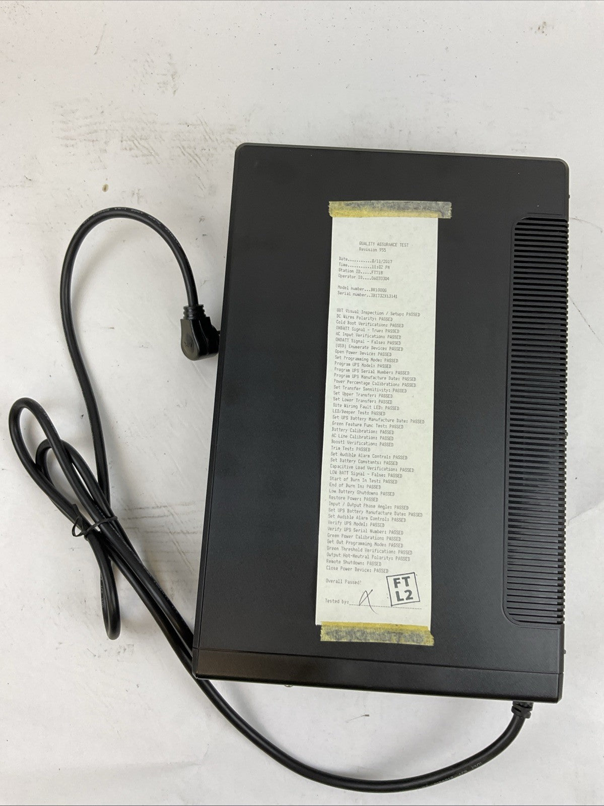APC BR1000G POWER-SAVING BATTERY BACKUP OUTPUT CAPACITY 1000VA / 600WATTS