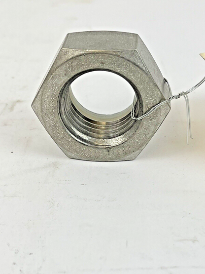 HEX LOCK NUT - 1-1/4in BORE WITH NYLON INSERT - 316 STAINLESS STEEL