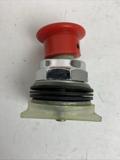 SQUARE D 9001KR24R MUSHROOM BUTTON OPERATOR HAS CRACKS IN THE RED BUTTON