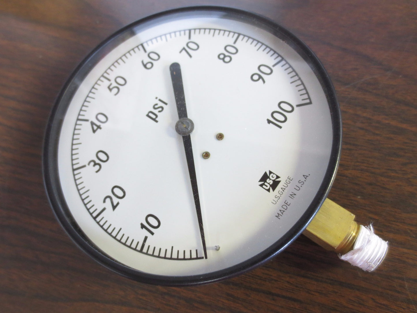 USG 158253 0-100 PSI GAUGE 4-1/2" DIAL - 1/4" ANPT LM - NEW SURPLUS - 1X730