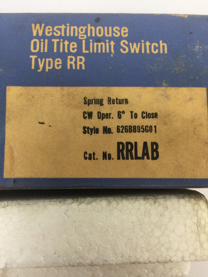 WESTINGHOUSE RRLAB OIL TITE LIMIT SWITCH 600VAC 10AMP