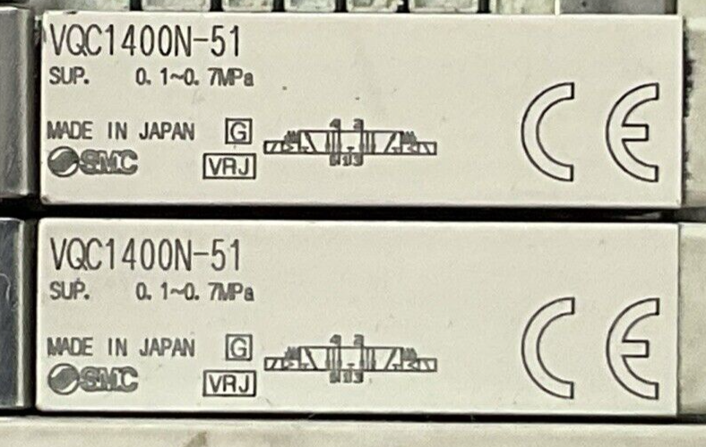 SMC EX260-SIL1-X210 24VDC COMPACT SERIAL INTERFACE (2)VQC1400N-51 SOLENOID VALVE