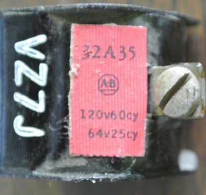 ALLEN-BRADLEY 32A35 COIL - 120V/60Hz, 64V/25Hz - NEW SURPLUS