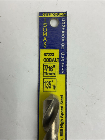 EAZYPOWER 87223 COBALT 7/16" 11mm 135°sp ISOMAX DRILL BIT CONTRACTOR QUALITY