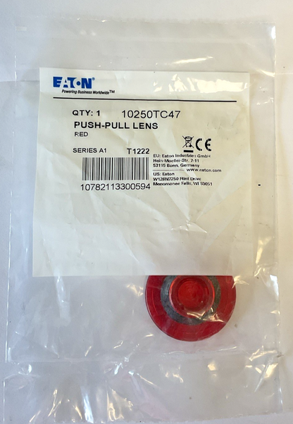 EATON 10250TC47 PUSH-PULL LENS SER.A1 RED****LOTOF3****