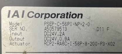 IAI CORPORATION PSEP-C-56PI-NP-2-0 POSITION CONTROLLER 24VDC