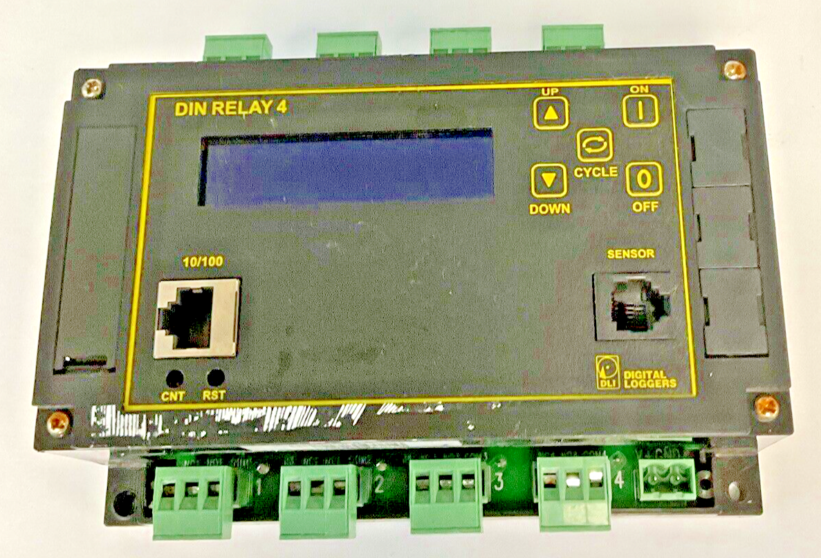DLI DIGITAL LOGGERS DIN RELAY 4 10/100 WEB CONTROLLER