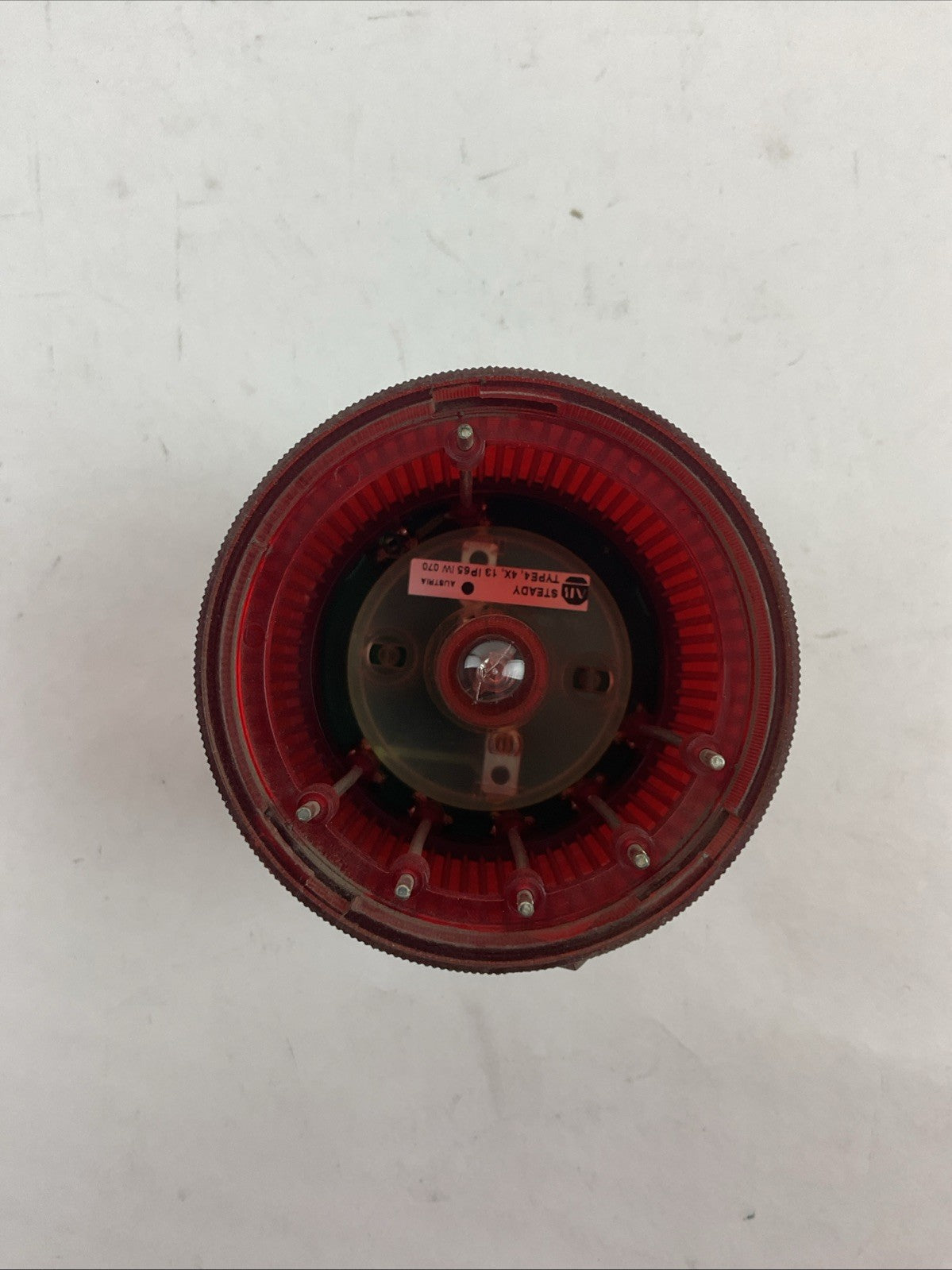 ALLEN BRADLEY 855T-B24DN4 SER B 24V 0.271A STEADY INCANDESCENT RED STACK LIGHT