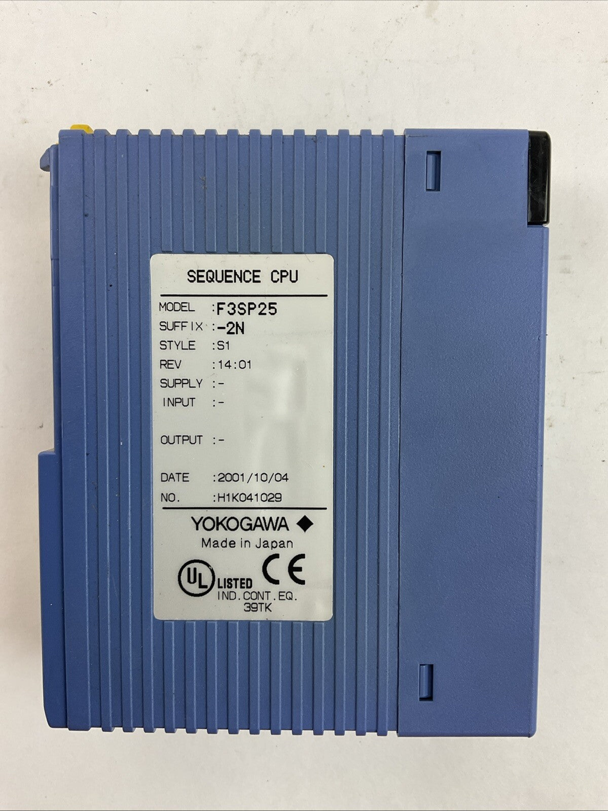 YOKOGAWA F3SP25-2N SEQUENCE CPU MODULE