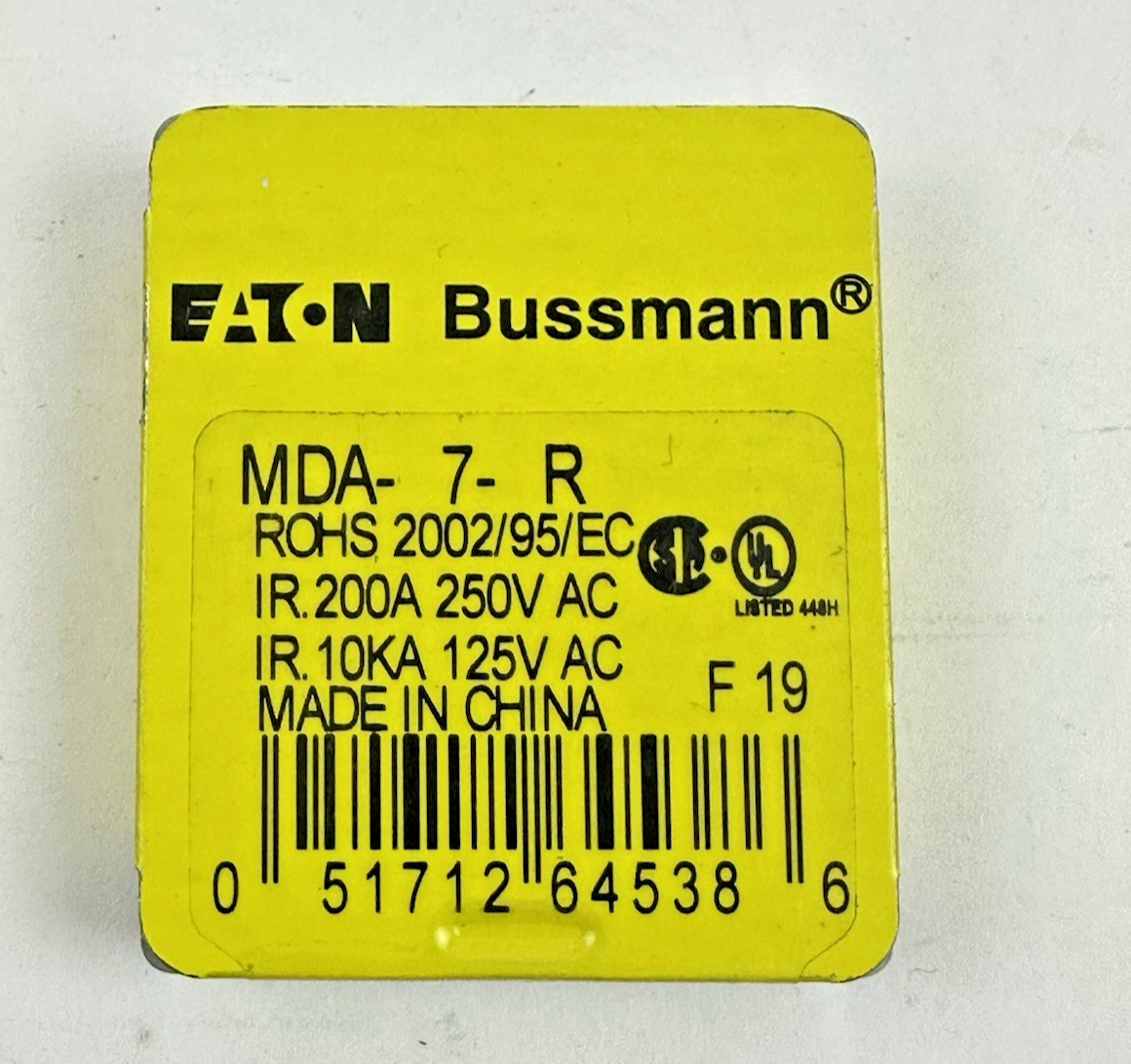 EATON BUSSMANN MDA-7-R TIME-DELAY SLOW-BLOW FUSE 7A 250V PACK OF 5 LOT OF 2