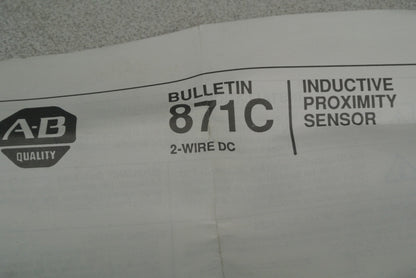 ALLEN-BRADLEY 871C-D5NE18-A2 CYLIND. INDUCTIVE PROXIMITY SWITCH / 10-30VDC 18mm