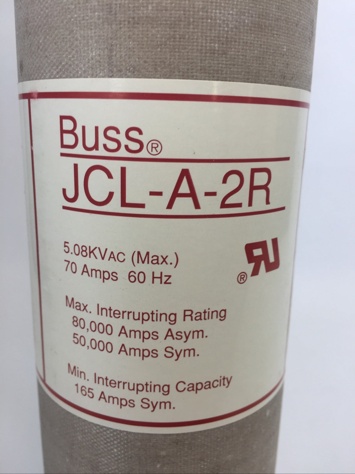 BUSS JCL-A-2R MEDIUM VOLT MOTOR FUSE 5.08KVac 70AMP