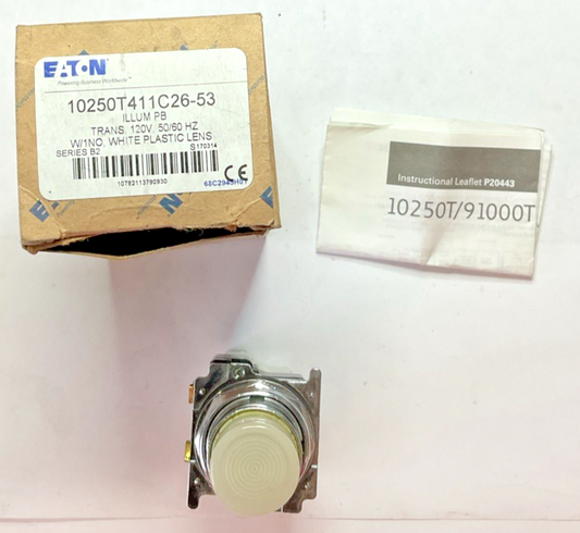 EATON 10250T411C26-53 PUSHBUTTON WHITE 120V 50/60HZ  SER.B2