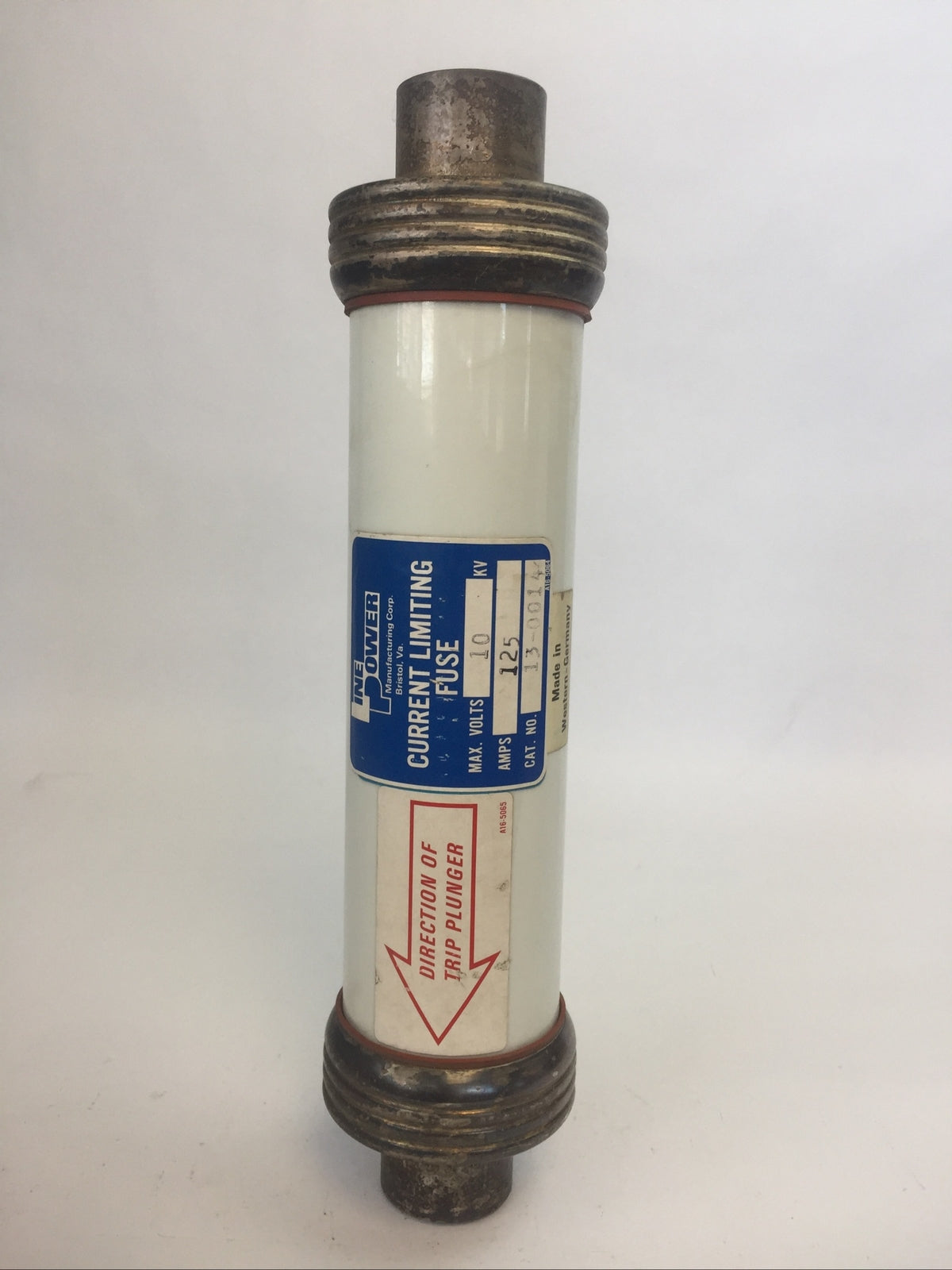 LINE POWER 13-0014 CURRENT LIMITING FUSE MAX VOLT 10KV 125AMP