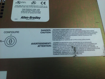 ALLEN BRADLEY 2711E-T10C6 SER. D REV. A  PANELVIEW 1000E TERMINAL FRN 5.14