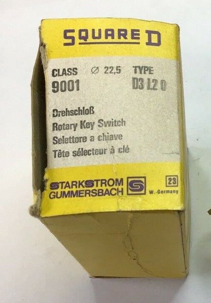 SQUARE D 9001 D3L20  ROTARY KEY SWITCH