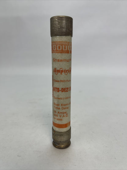 GOULD SHAWMUT ATS-DE25R AMP-TRAP CLASS RK5 FUSE 25AMP 600VAC CURRENT (LOT OF 10)