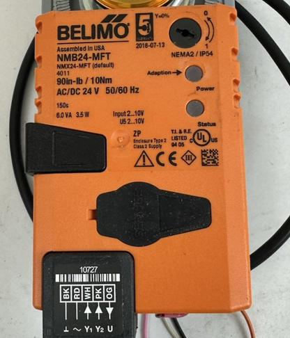 BELIMO NMB24-MFT DAMPER ACTUATOR 24V 90IN-LB 10NM 50/60HZ