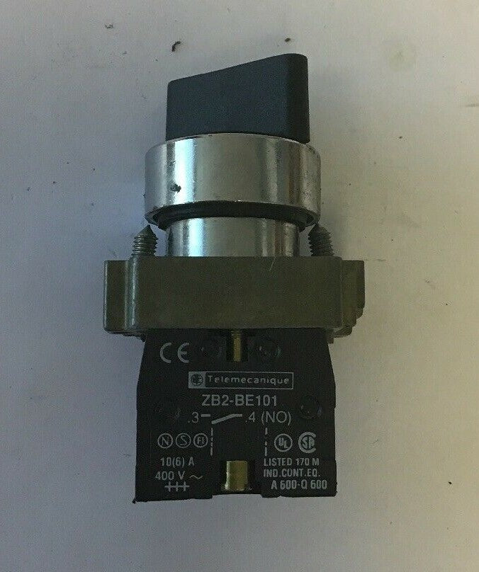TELEMECANIQUE ZB2-BE101 CONTACT BLOCK 10A 400V W/CONTACT BLOCK ASSY. AND SWITCH