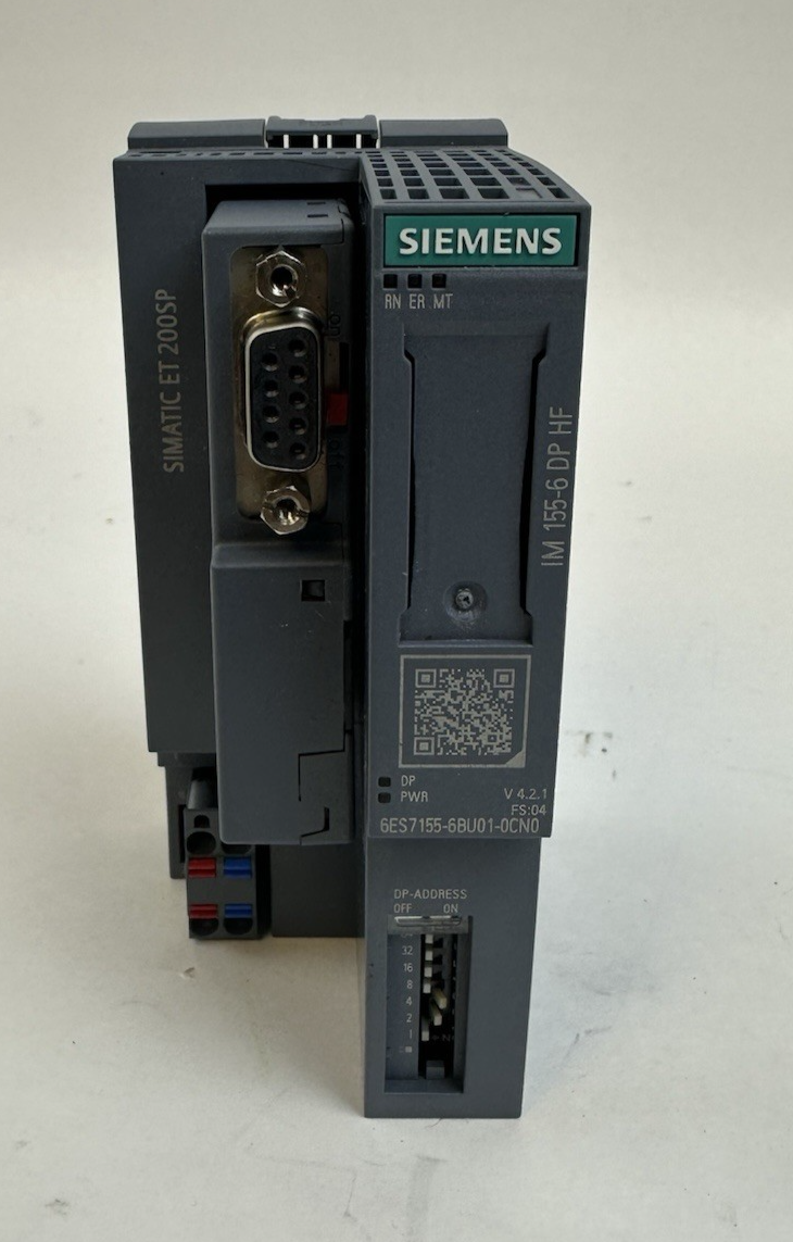 SIEMENS 6ES7155-6BU01-0CN0 SIMATIC ET 200SP PROFIBUS INTERFACE MODULE 24VDC