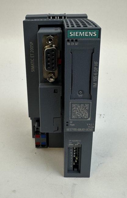 SIEMENS 6ES7155-6BU01-0CN0 SIMATIC ET 200SP PROFIBUS INTERFACE MODULE 24VDC