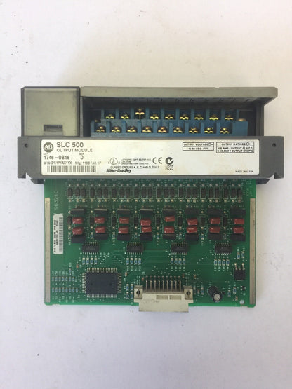 ALLEN BRADLEY 1746-OB16 OUTPUT MODULE SER D 10-50VDC