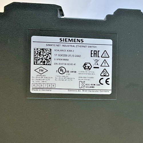 SIEMENS 6GK5308-2FL10-2AA3 IE SWITCH SCALANCE X308-2 24VDC 0.4A