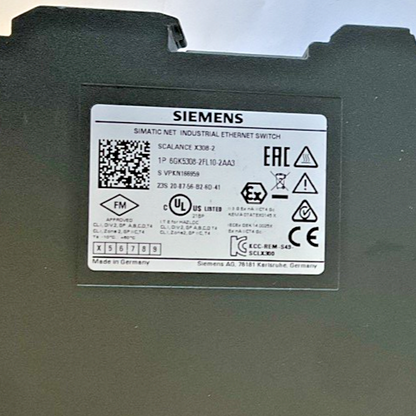 SIEMENS 6GK5308-2FL10-2AA3 IE SWITCH SCALANCE X308-2 24VDC 0.4A