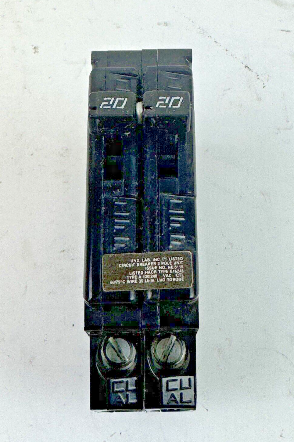 CHALLENGER *BOX OF 7* - A220K - COM. TRIP CIRCUIT BREAKERS -2 POLE/20 A/240 VAC