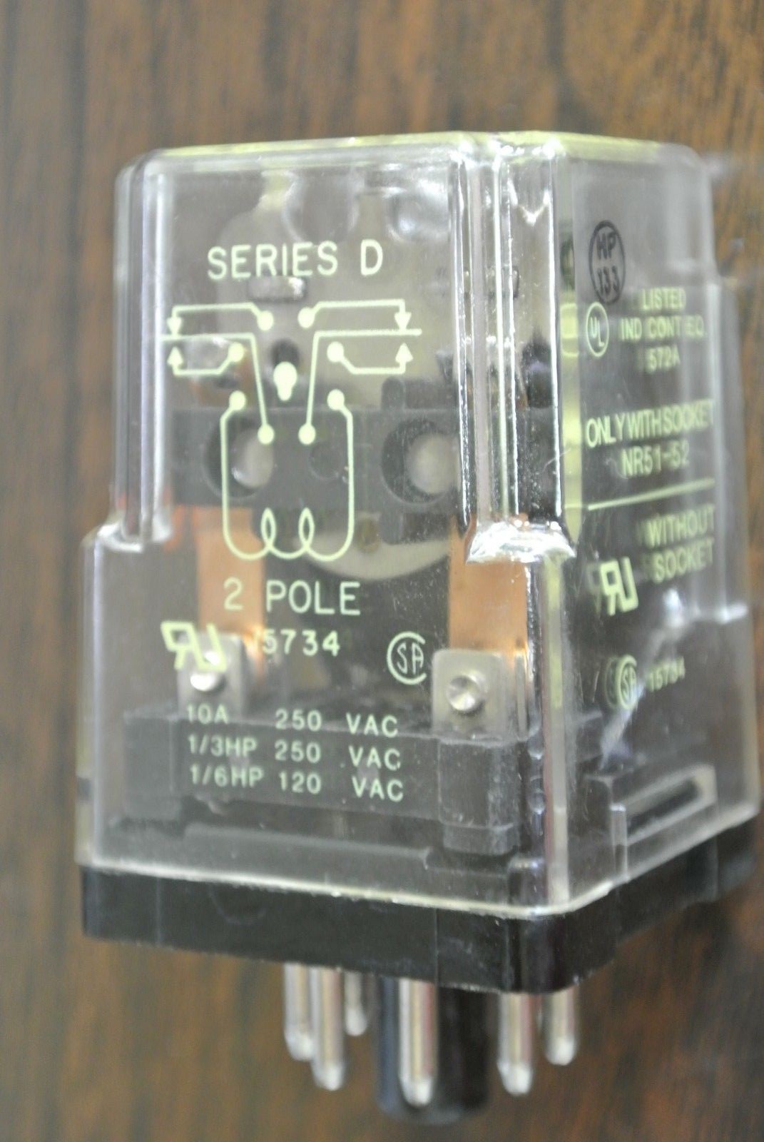 SQUARE D 8501 KPD-12 GENERAL PURPOSE RELAY - DPDT, 10A, 24VDC COIL - NEW SURPLUS