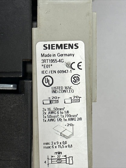 SIEMENS 3RT1056-6NF36 CONTACTOR 195A 600VAC 3PH 200HP COIL 96-127VDC
