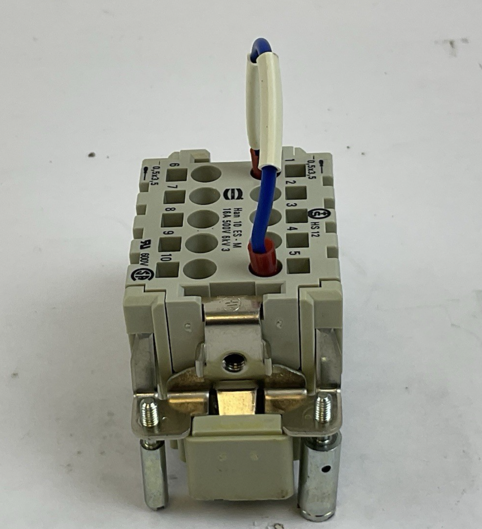 HARTING HAN 10ES-M INDUSTRIAL MALE CONNECTOR 16 A 500 V HAN10ESM