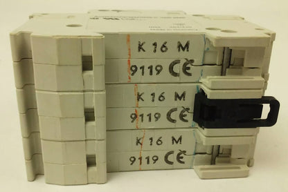 ABB, S283-K16A, CIRCUIT BREAKER, 3P, 277/480VAC,MAX 254/440, 16A, NO SCREWS, NEW