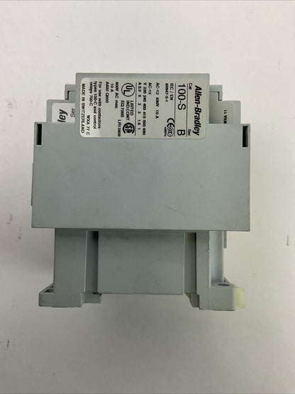 ALLEN BRADLEY 100-C16*10 SER B 600VAC 30AMP 3PH 15HP CONTACTOR COIL 120V 100-S