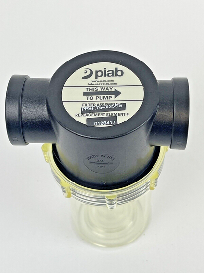 PIAB - 0128417 - VACUUM FILTER - 3/4IN SS ELEMENT - 01.10.522 - 3/4" NPT