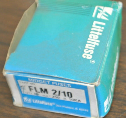 LOT of 5 / LITTELFUSE FLM2/10 MIDGET FUSE 2/10A / 250V / NEW SURPLUS / FLM-2/10