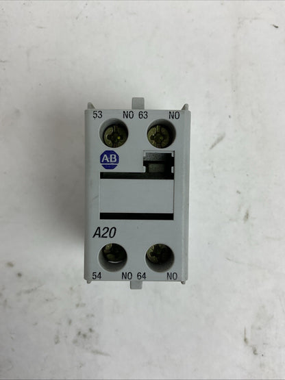 ALLEN BRADLEY 100-FA20 SER A AUXILIARY CONTACTS FONT MNT (LOT OF 2)