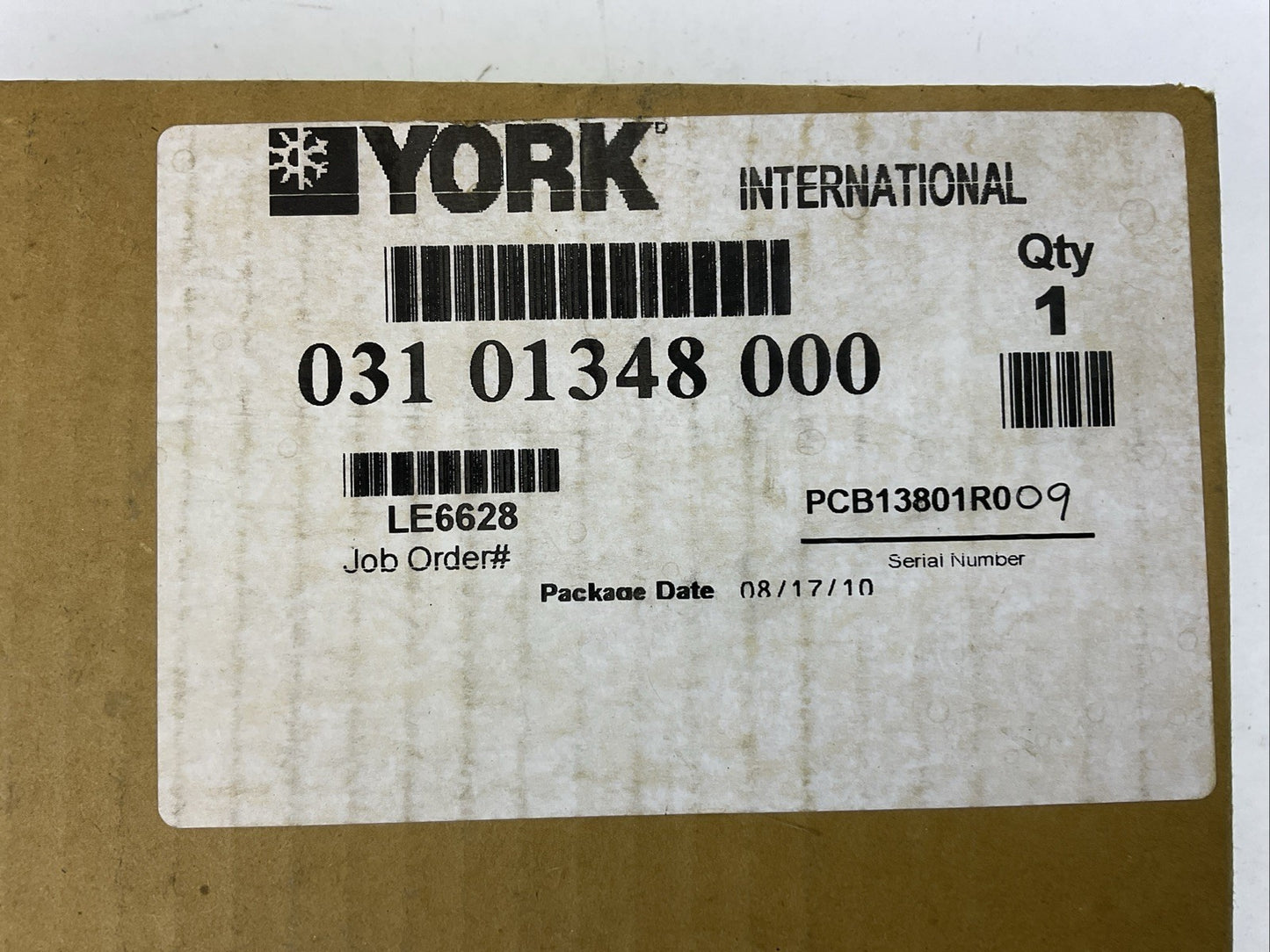 YORK 031 01348 000 POWER SUPPLY BOARD