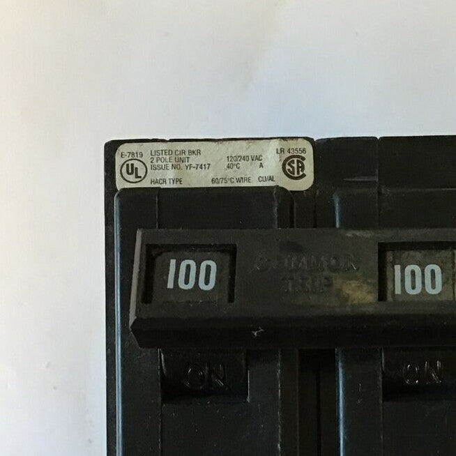 WESTINGHOUSE QPHW2100 CIRCUIT BREAKER 120/240VAC 2POLE 100AMP