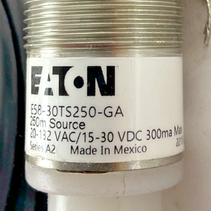 EATON E58-30TD250-GL PHOTOELECTRIC SENSOR SER.A2 132VAC 30VDC