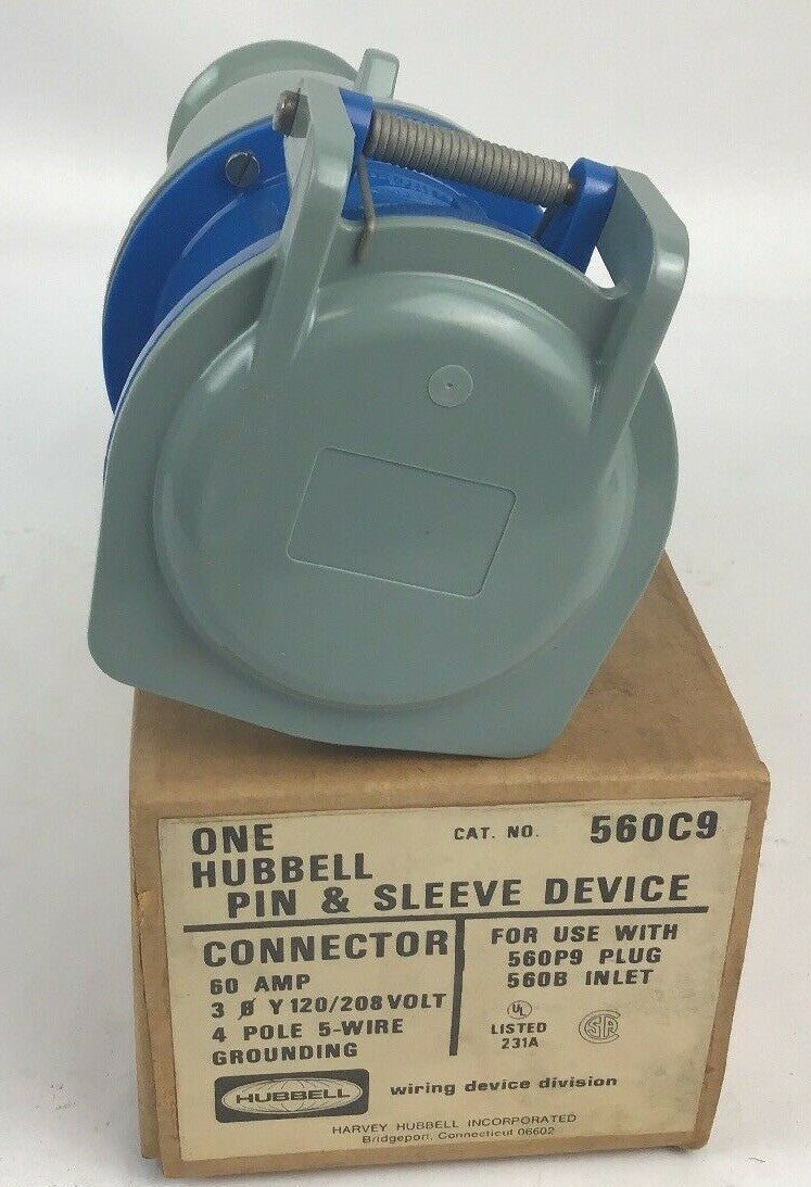HUBBELL 560C9 PIN&SLEEVE 60AMP 120/208V 4POLE 5-WIRE GROUNDING