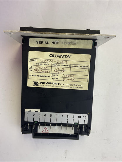 NEWPORT QUANTA Q2001-DCR5 DIGITAL PANEL METER 115VAC 5WATTS
