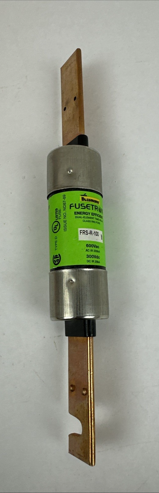 Cooper Bussmann FRS-R-100 100A 600V RK5 Time-Delay Fuse Fusetron