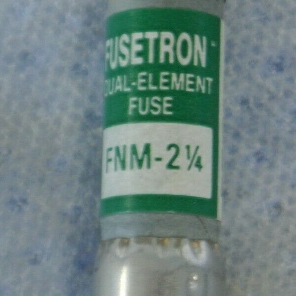 LOT of 5 / BUSS FNM-2-1/4 DUAL-ELEMENT FUSE / 2-1/4A / 250V