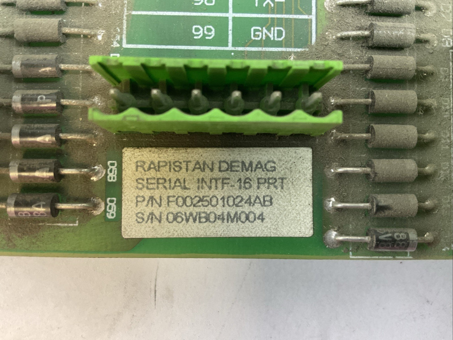 RAPISTAN DEMAG F002501024AB SERIAL INTERFACE BOARD