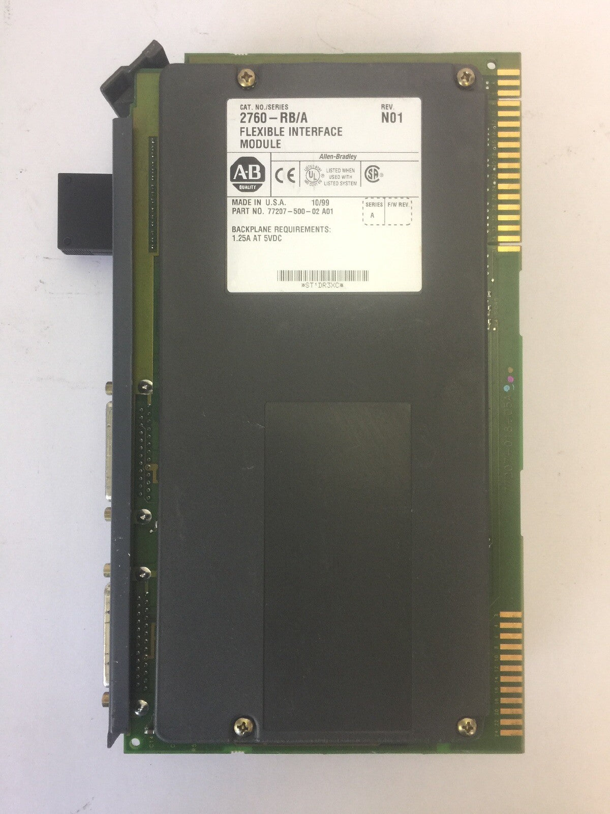 ALLEN BRADLEY 2760-RB/A FLEXIBLE INTERFACE MODULE REV N01 2760-SFC2 MASTER/LAN