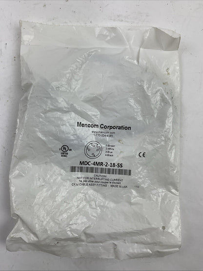 MENCOM CORPORATION MDC-4MR-2-18-SS CORDSET 4 WIRE MALE